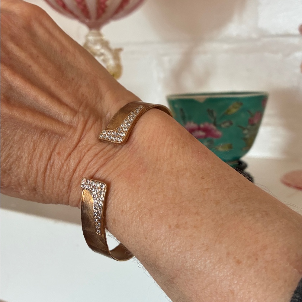 Vermeil and cz cuff